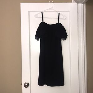Navy off the shoulder dress